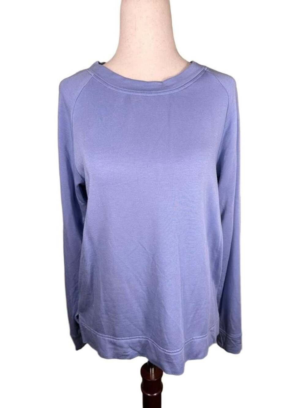 Lou & Grey Signaturesoft Raglan Crew Neck Sweatshirt Blue Size S h1412